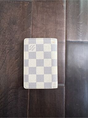 Louis Vuitton Damier Azur Passport Holder Card Wallet